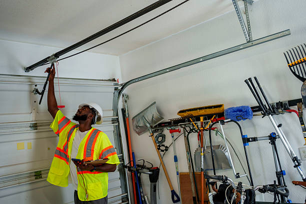 Professional Garage Door Panel Replacement technician working in Syracuse, KS